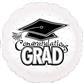 Mylar Graduation Hat White@5